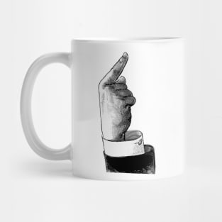 Hand pointing upwards Mug